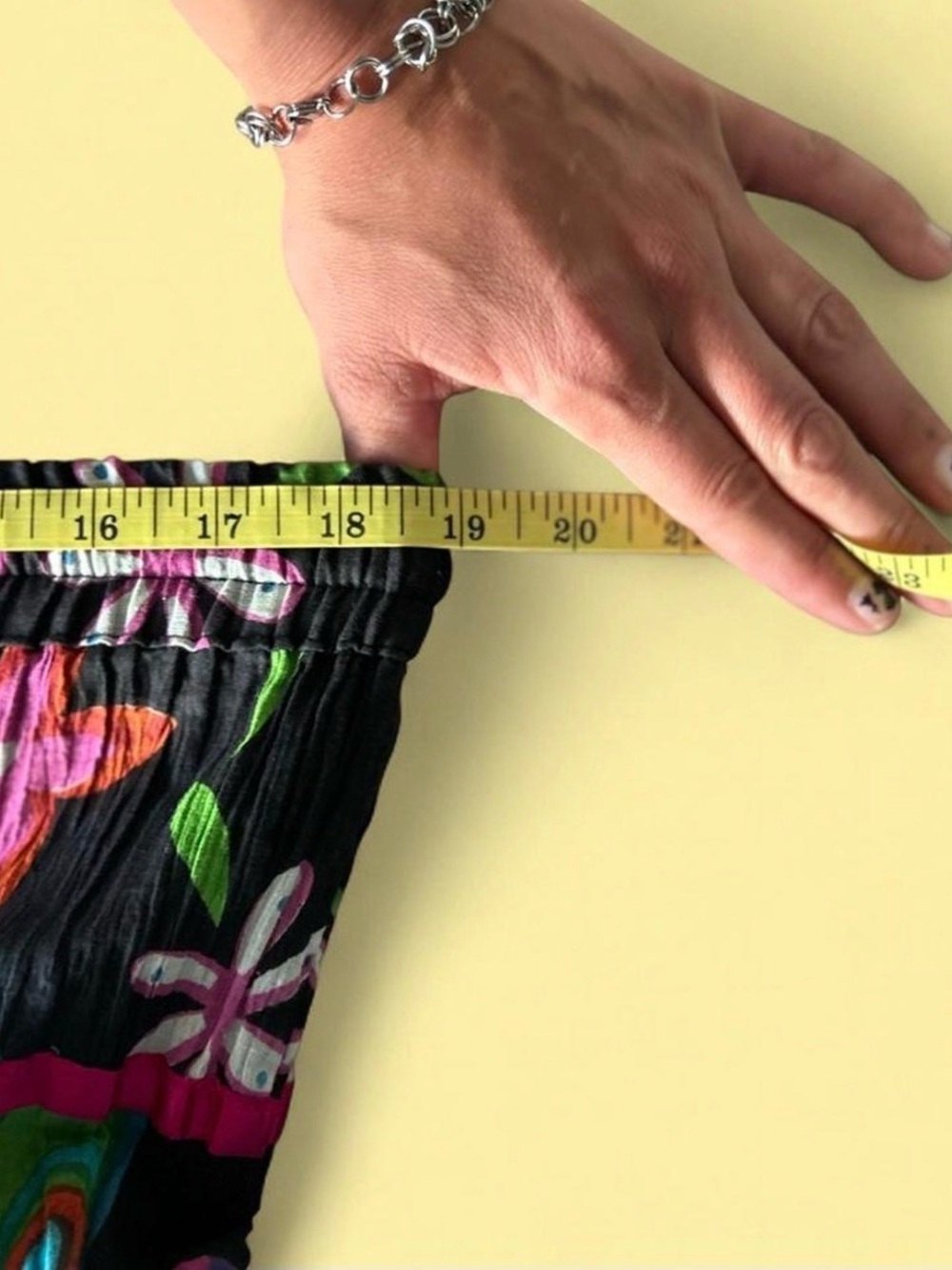 Boho Floral Tiered Midi Skirt in Black with Multicolor Accents - Picture 7 of 8